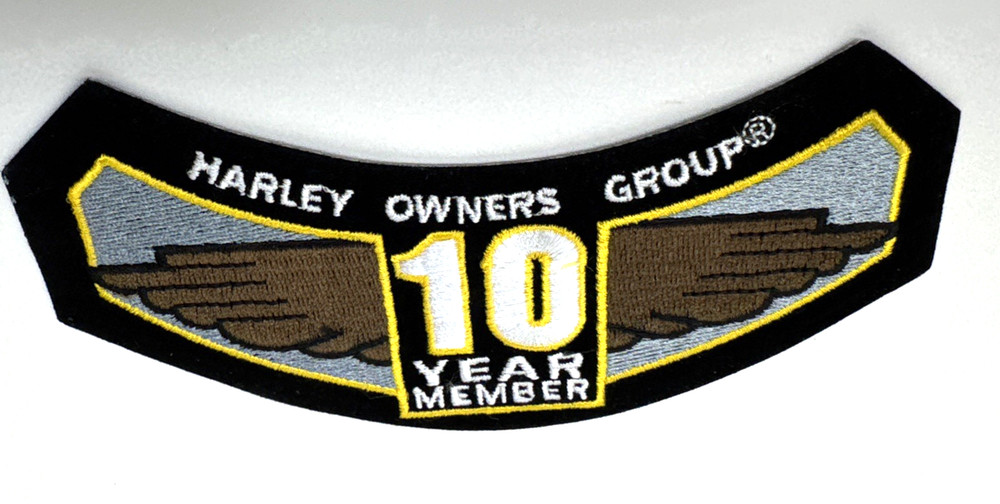 Harley Davidson Owners Group (HOG) 10 Year Member Rocker Patch