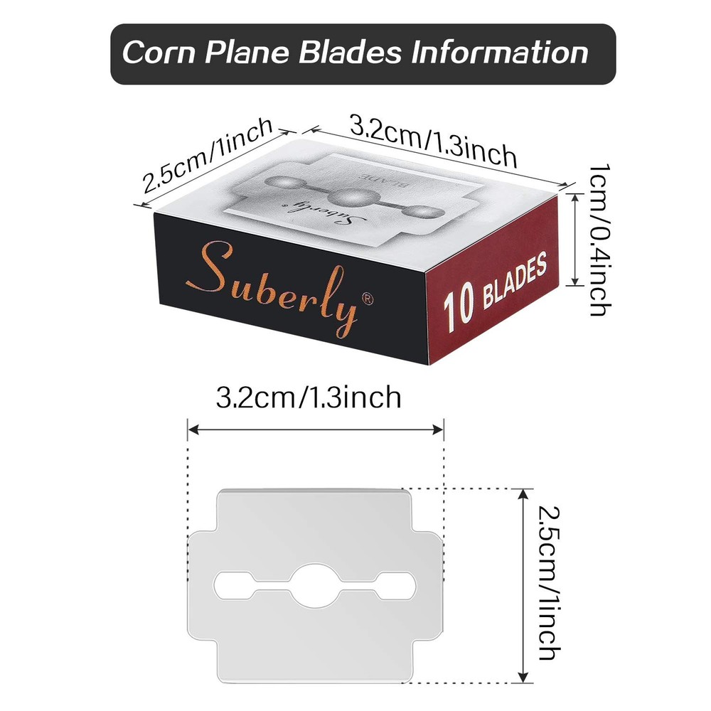 Mudder 120 Pieces Callus Shaver Replacement Blades Corn Plane Silver