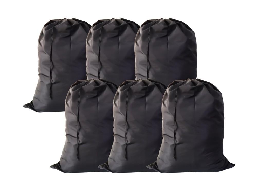 Extra Large Laundry Bag 6 Pack, Travel Laundry Bags with Drawstring Closure, 30"