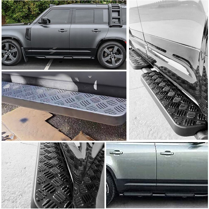 For 2020-2025 Land Rover Defender 110 Running Boards Side Steps Nerf Bars Panel