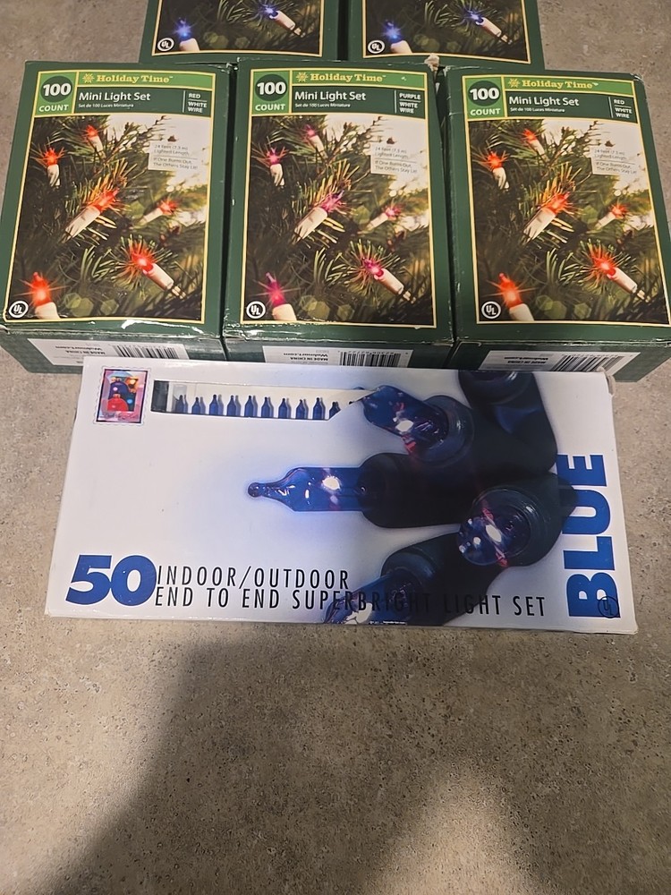 Holiday Time Mini Lights Lot