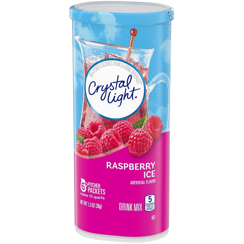 Crystal Light Sugar-Free Raspberry Ice Drink Mix (6 Pitcher Packets)