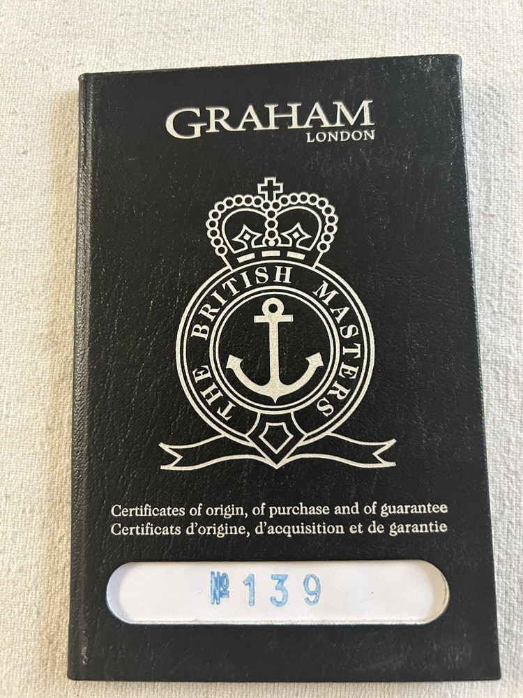 Graham Watch Original Certificate for Swordfish