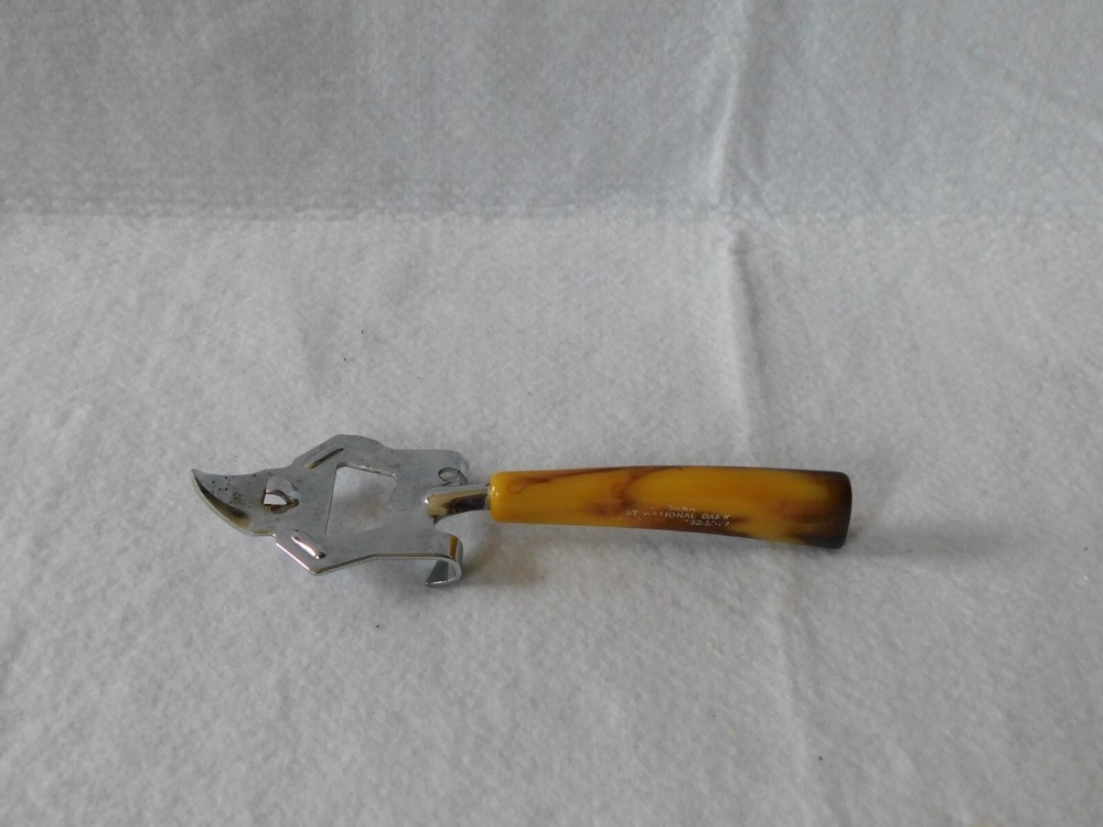 Vintage Bakelite Handle Can Bottle Opener Butterscotch