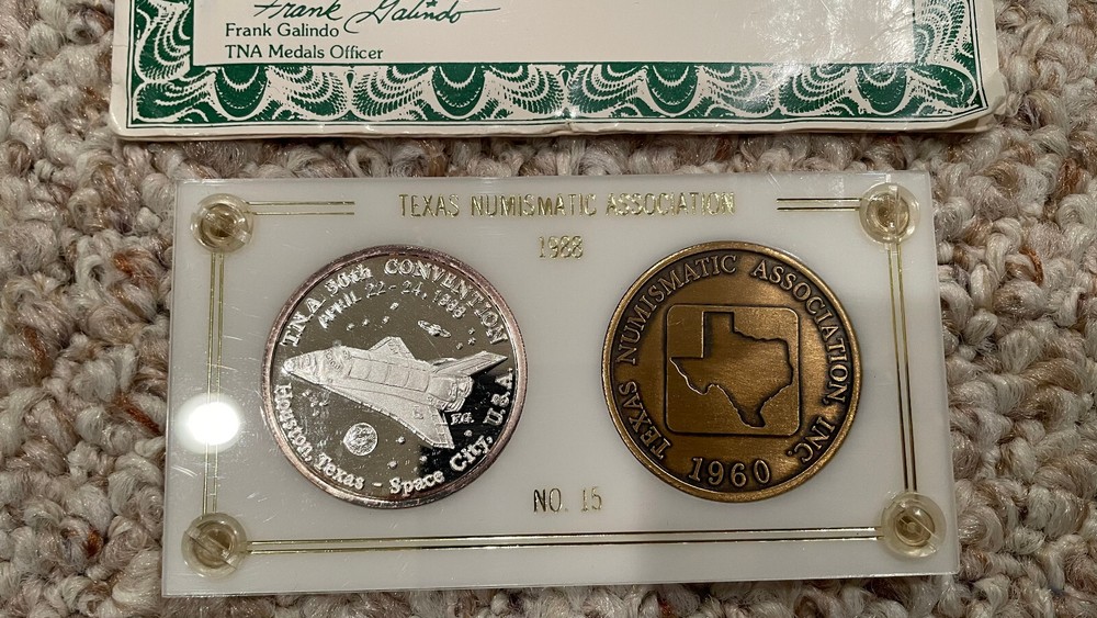 Numismatic Association Texas 1988, Space Shuttle, Silver, Serial Number 15