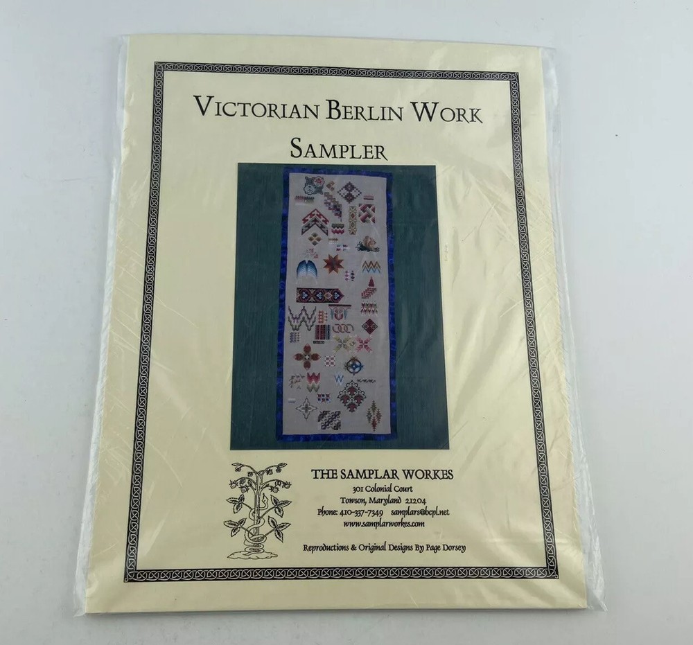 The Samplar Workes Victorian Berlin Work Sampler Needlepoint Pattern Cross Stitc