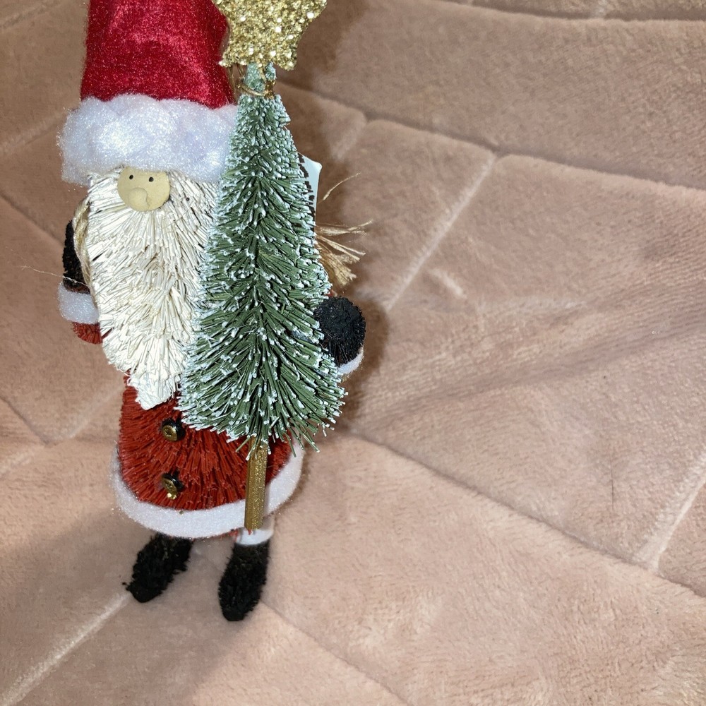 Christmas Pine Santa 6” Ornament