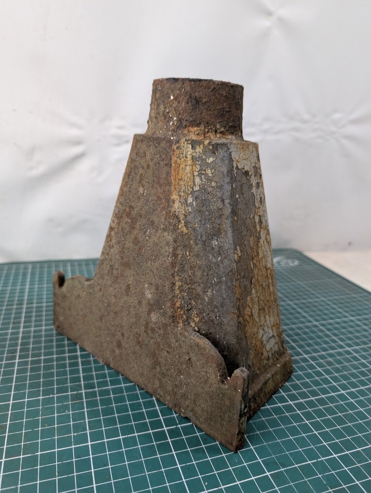 Vintage Cast Iron Gutter Rain Water Hopper / Planter Angular