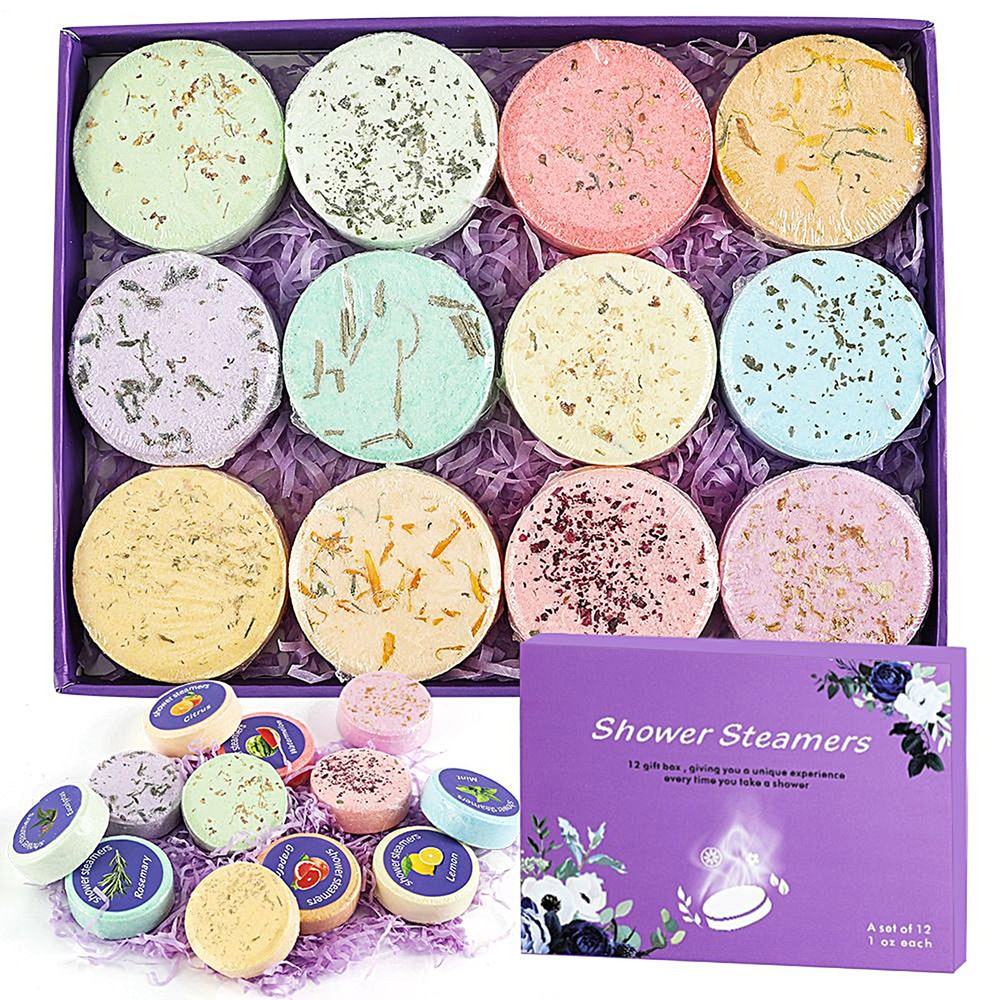Shower Steamer 12 Pieces Slow-Release Shower Aromatherapy Sheets