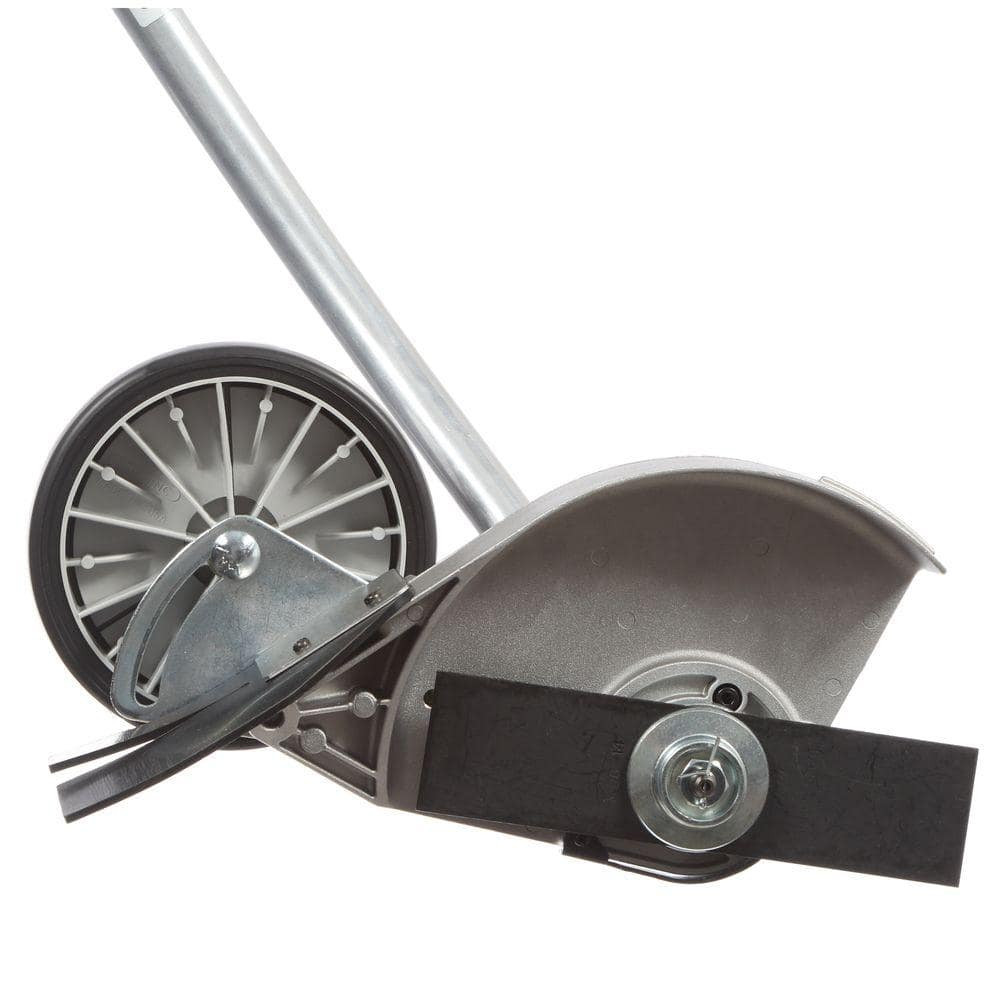 PAS Edger Trimmer Attachment Sturdy 8 in Blade Adjustable Cut Depth Curved Shaft