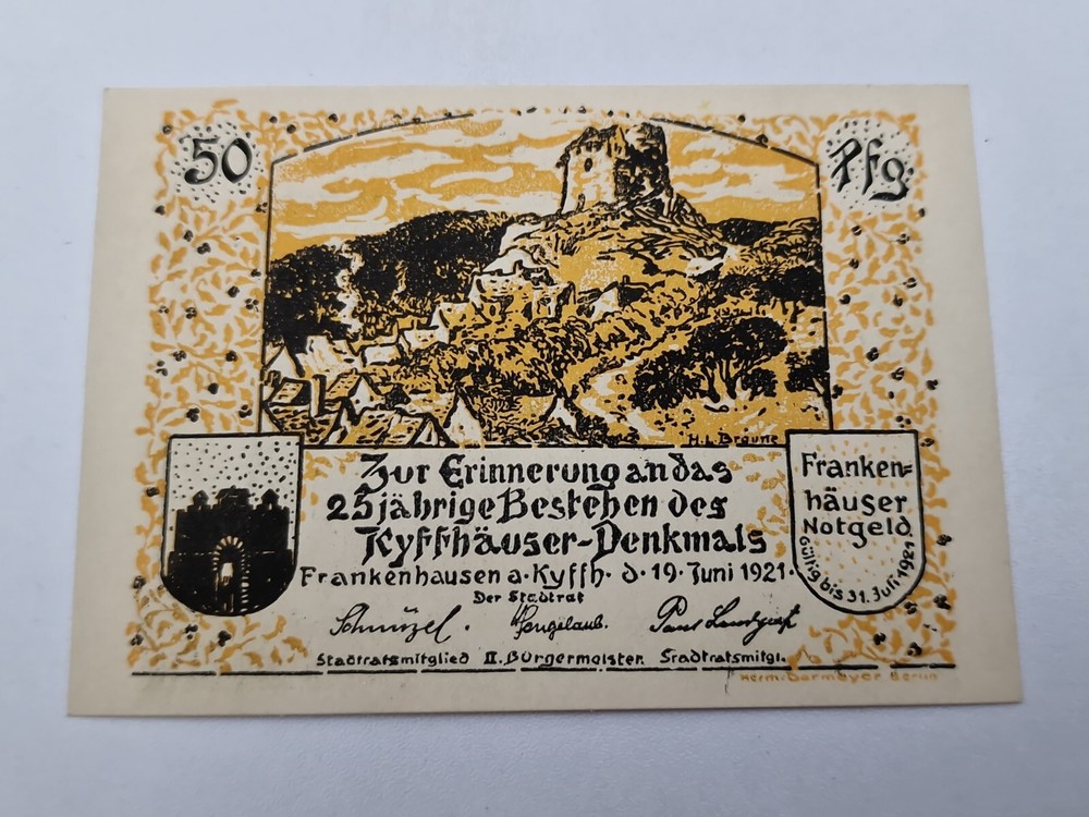 50 Pfennig 1921 Excellent Old BANKNOTE Germany