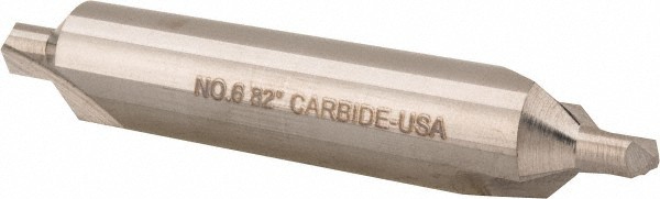 Hertel #6 Plain Cut 82? Incl Angle Solid Carbide Combo Drill & Countersink 1/...