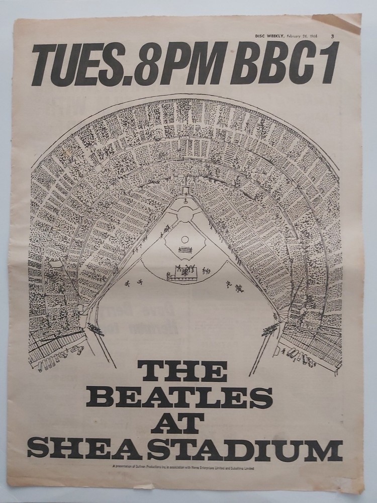 BEATLES AT SHEA STADIUM  ORIGINAL 1966 ADVERT #