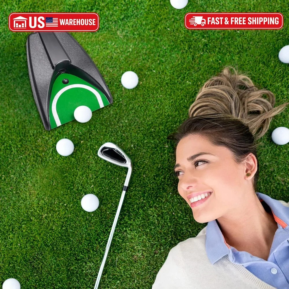 Automatic Putting Machine - Auto Returning Golf Cup Training Aid for Indoor/Outd