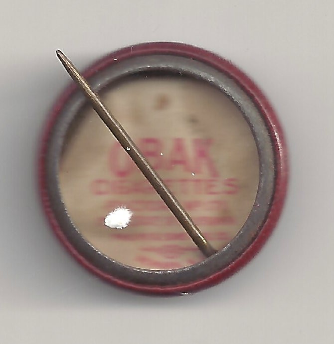 Vintage Obak Cigarettes Slogan Pin ~ DID YOU SPEAK?