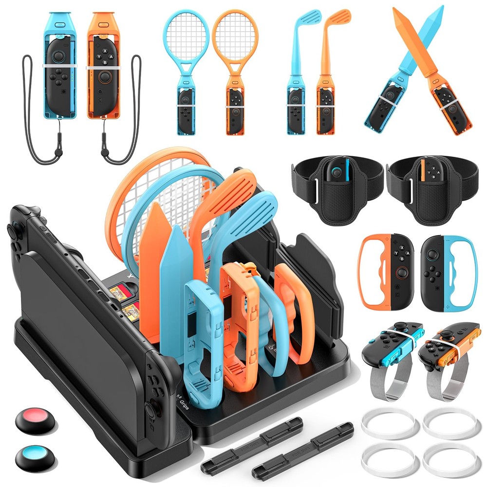 Switch 1/2 Sports Accessories Bundle with 2/1 Model, Orange & Blue