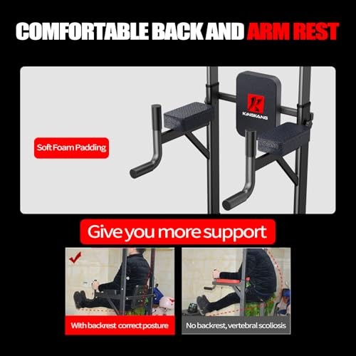 Adjustable Power Tower for Home Gym - Multifunctional Pull-Up & Dip Station