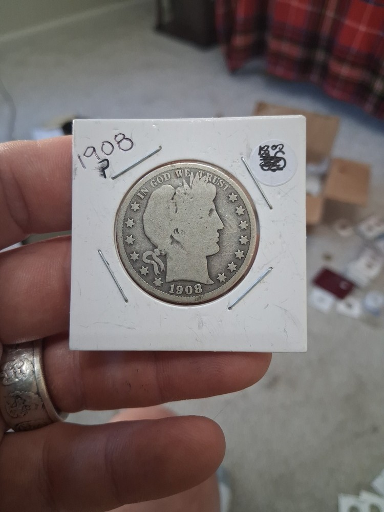 1908-P Barber Half Dollar. Good Condition