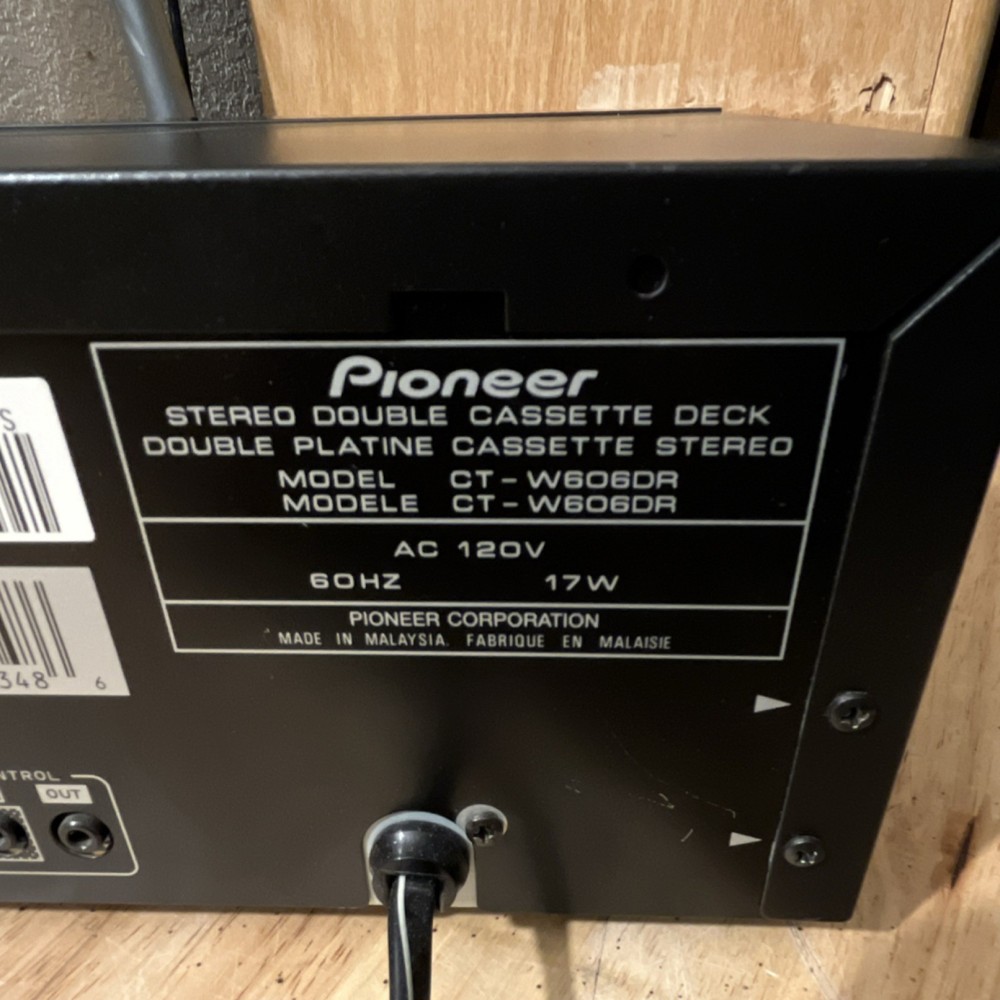 Pioneer CT-W606DR Cassette Deck Auto Reverse Digital Processing working perfect