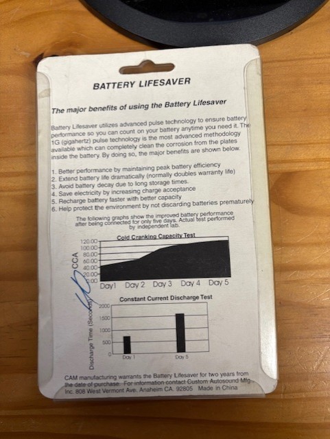 Vintage! Custom Autosound Battery Lifesaver