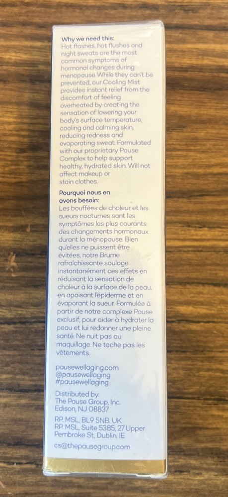 PAUSE Well-Aging - Cooling Mist 2 oz. SEALED!
