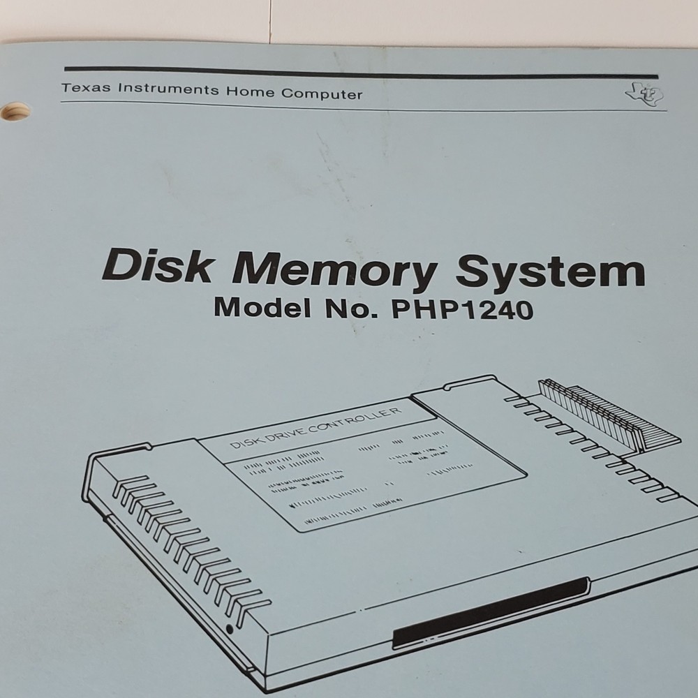 Texas Instruments TI Home Computer PHP1240 Disk Memory System Manual & Addendum