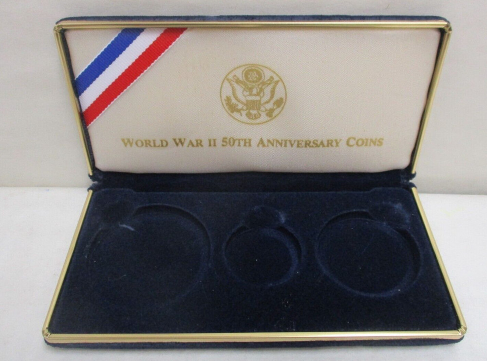 EMPTY PRESENTATION BOX for 1991-1995 World War II 50th Anniversary 3-Coin Set