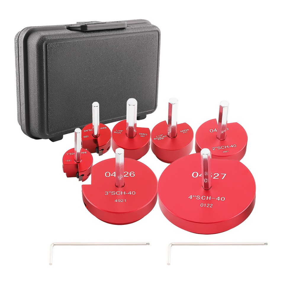 7PCS PVC Pipe Reamer Kit Fitting Socket Saver SCH Plumbing Tools for 1/2" Drills