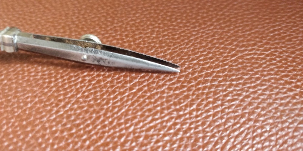 Vintage Antique drafting Pen with white handle Bone? or similar material
