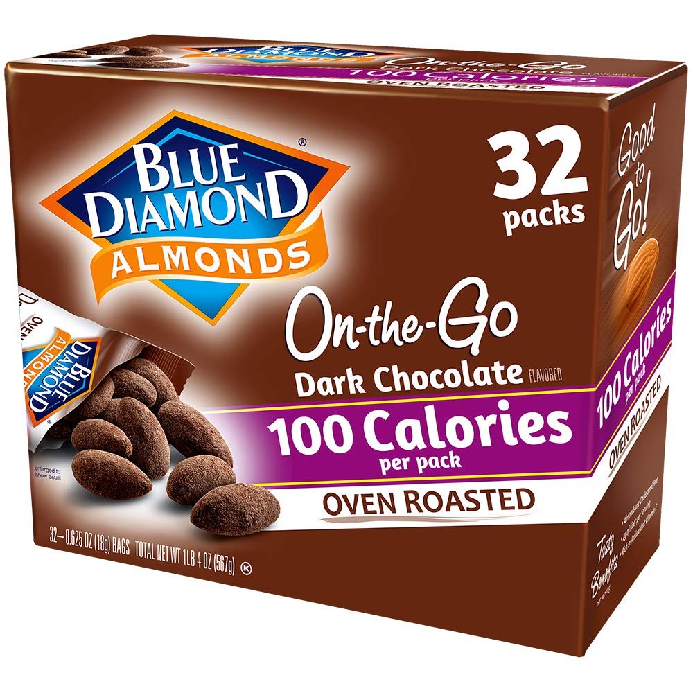 Blue Diamond Almonds Dark Chocolate Cocoa Dusted Snack Nuts, 100 20 oz