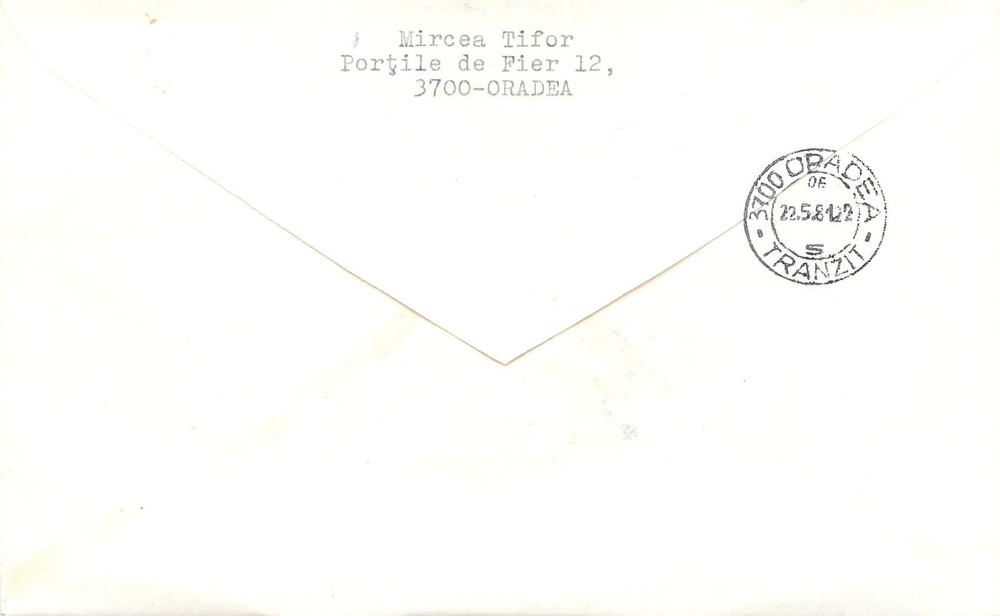 BB001 Romanian Post Joint Romanian-Soviet flight Intercosmos program cover 1981