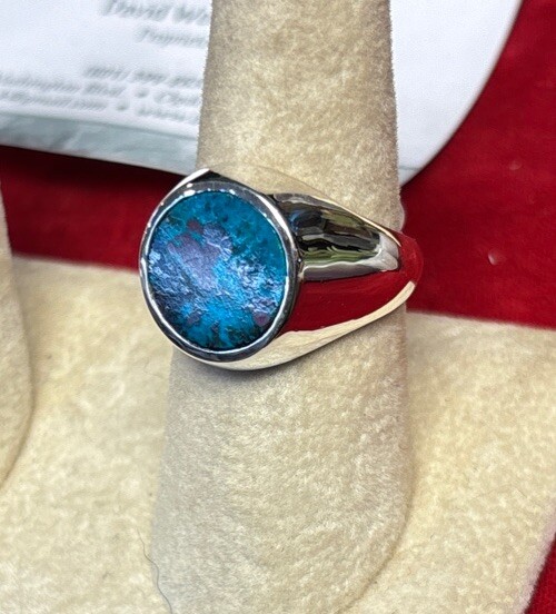 mens sterling silver ring Size 9 Shattuckite