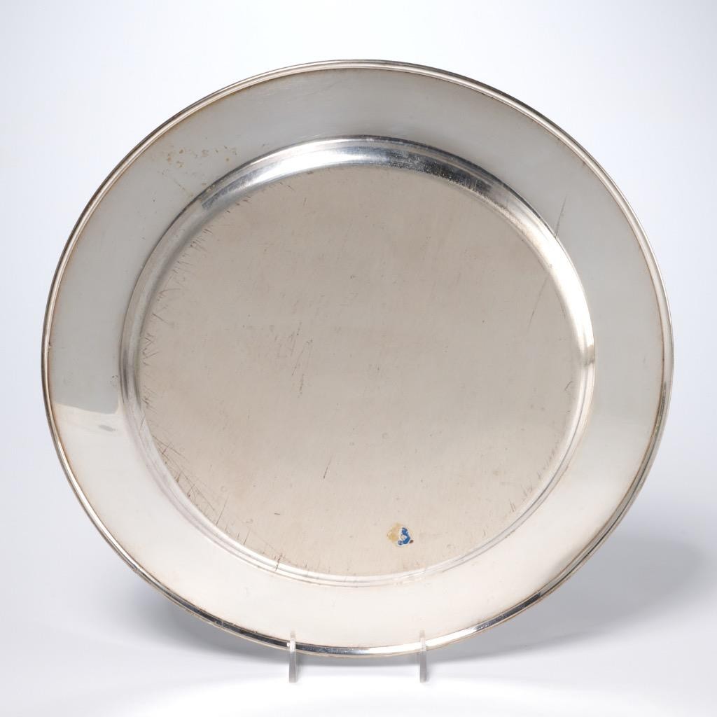 12 Silver Plated Round Charger Service Presentation Plates Barbara Walters B