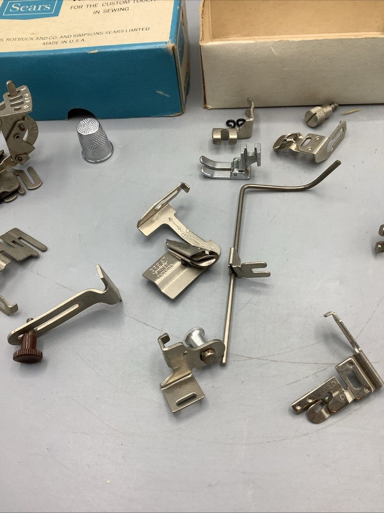 Vintage Sears Kenmore Sewing Machine Attachments Lot.