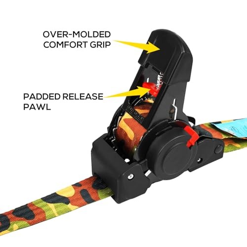 ANLULOAD Retractable Ratchet Strap,S Hook Retractable Tie Down Strap 1.5in*13ft