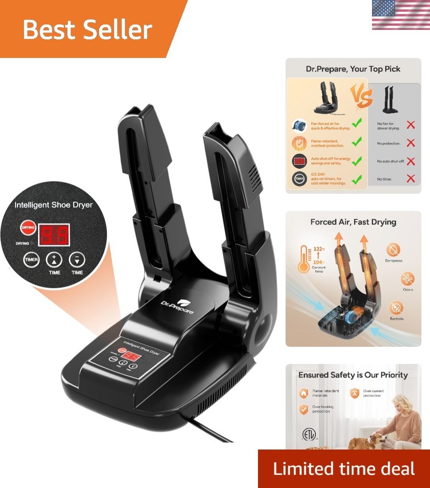 Dr. Prepare Boot Dryer & Warmer - Quick Drying Shoe and Glove Solution