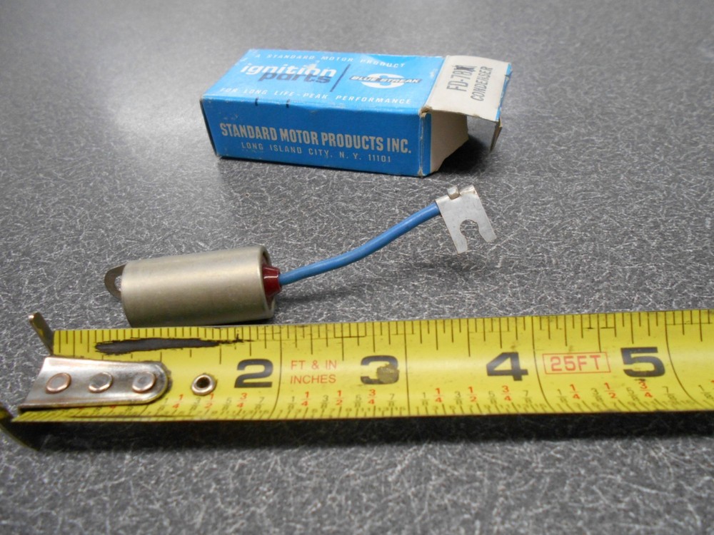 Blue Streak FD78 X Condenser, Single Wire. for points ignition system. New! NOS!