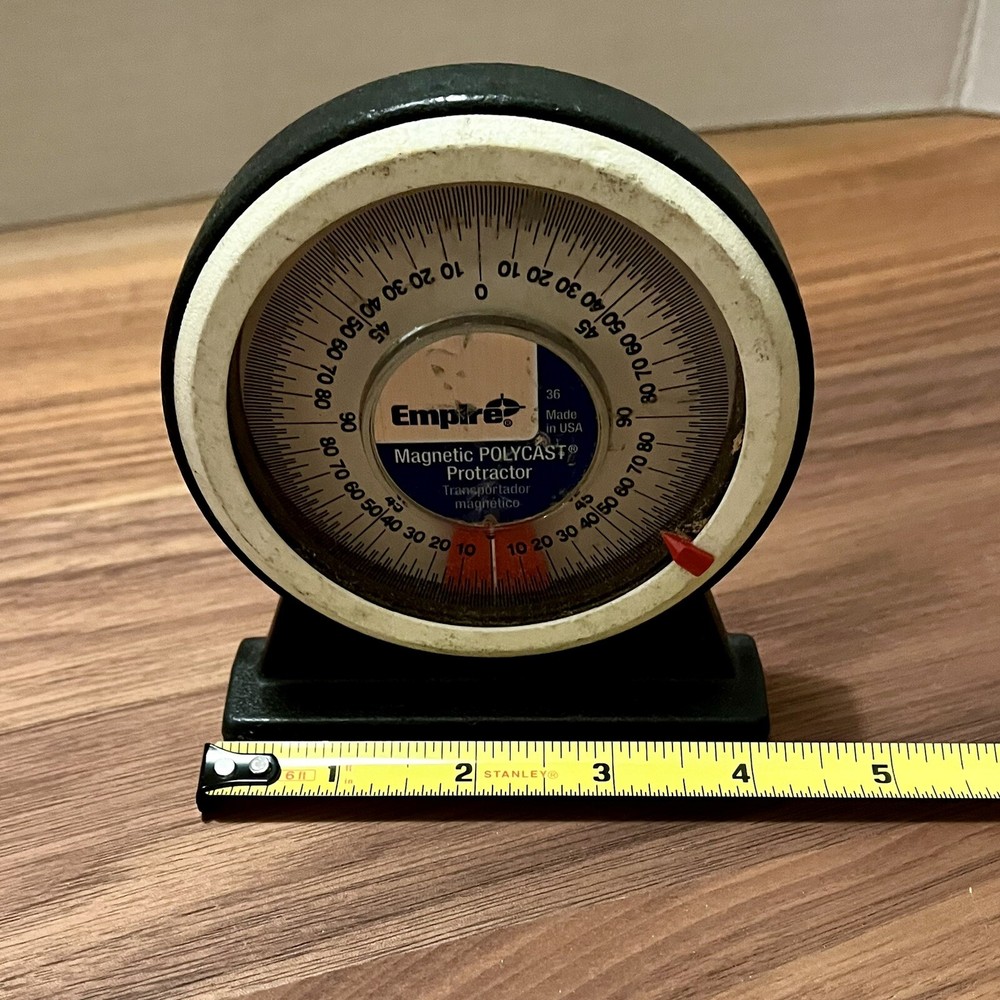 Vintage Empire Magnetic Polycast Protractor 36 USA