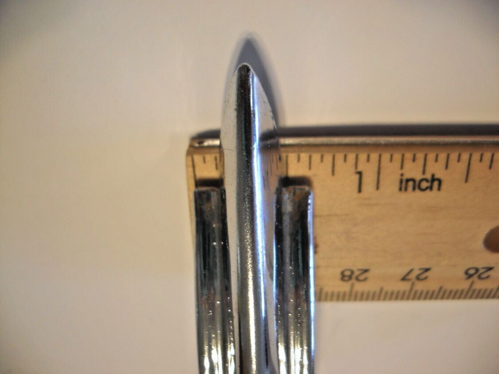 Vintage Chrome Drawer Pulls Stepped Sides Pointed Ends Cabinet Handle Amerock