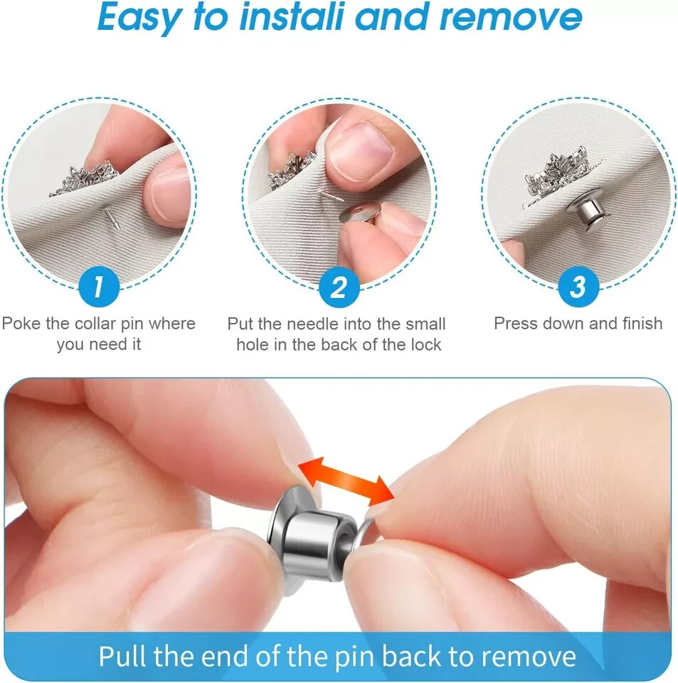 40PCS Locking Pin Back Keeper Clasp, Metal Backing for...