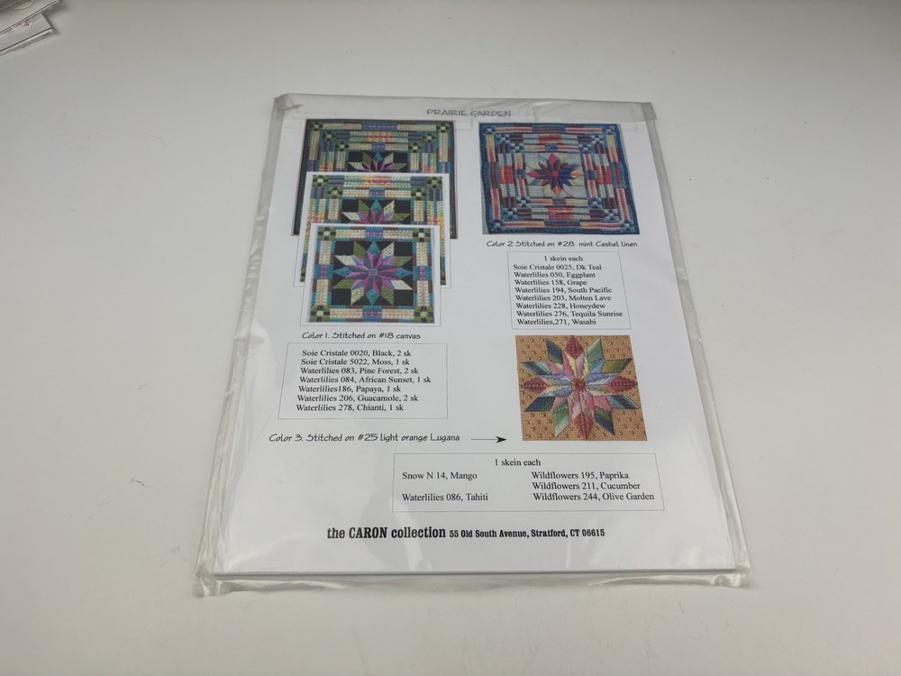The Caron Collection Prairie Garden Sampler Needlepoint Pattern 7S