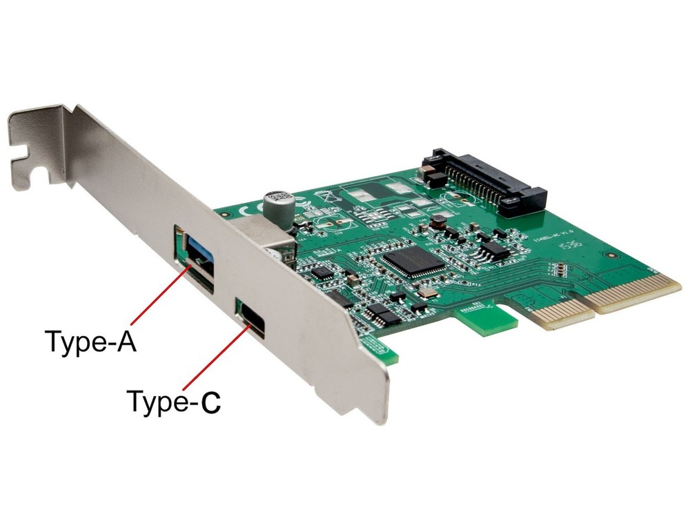 Open Box USB 3.1 Type C and Type A PCI-e x4 Card - SI-PEX20189