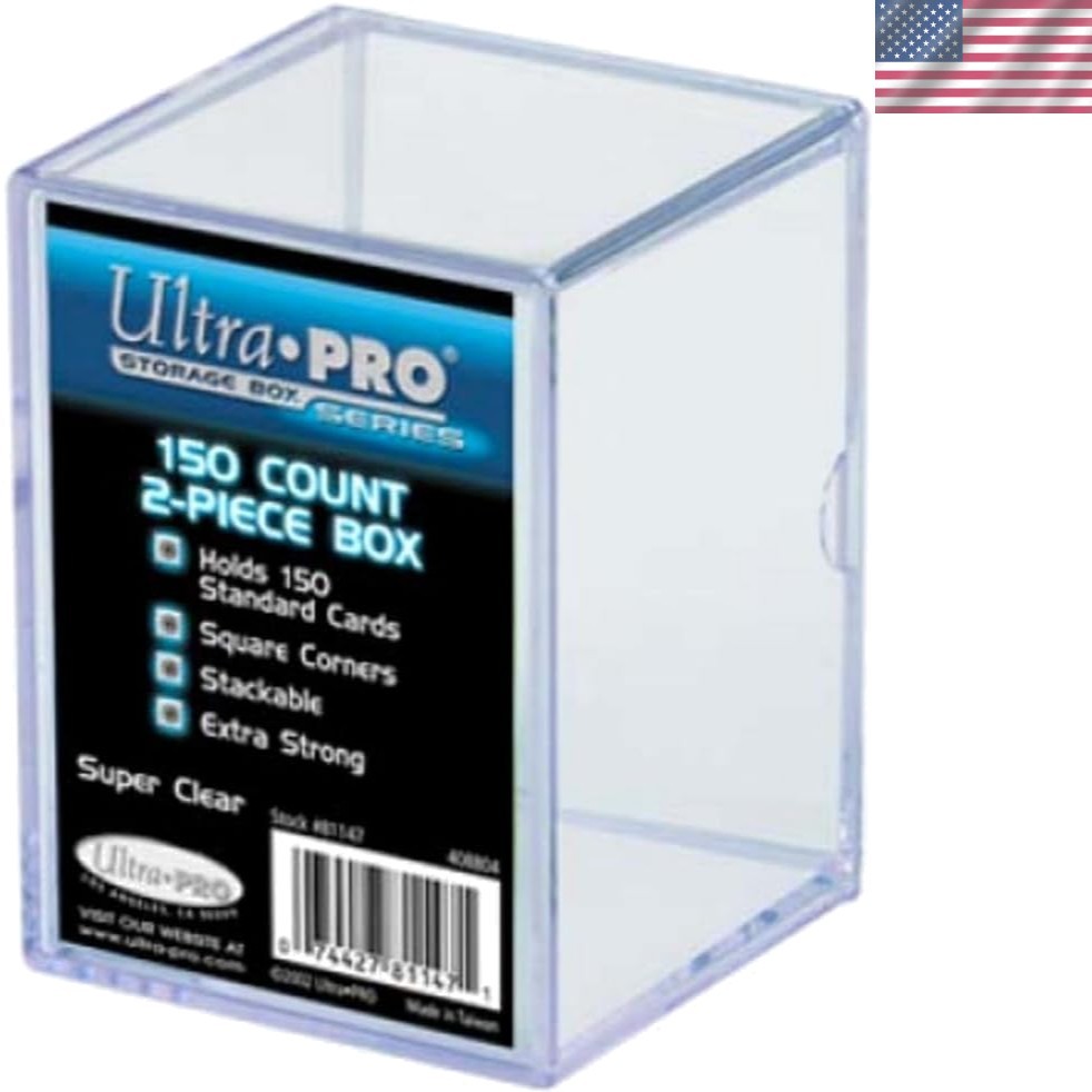 150-Count Capacity Trading Card Storage Organizer - Archival Safe & Stackable