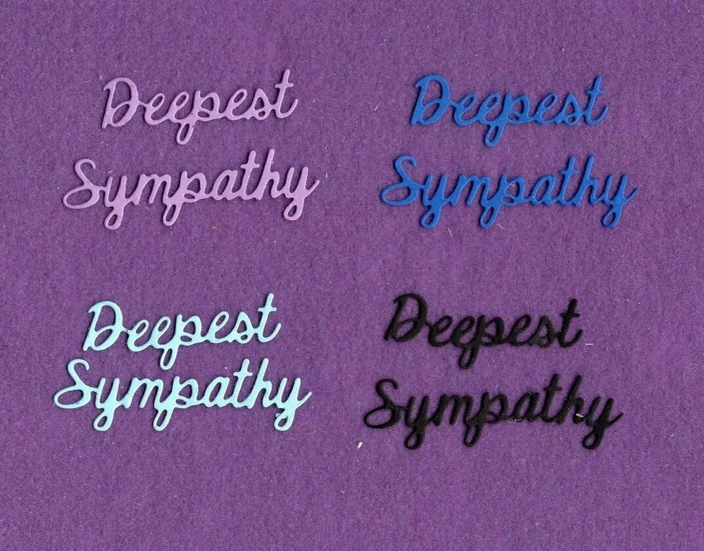 DEEPEST SYMPATHY die cuts scrapbook cards