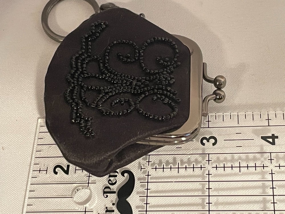 Ann Taylor LOFT Keychain Beaded Change Purse