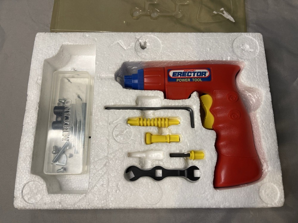 Vintage ERECTOR Cordless Drill Power Tool Toy 1994 Screwdriver # 2325