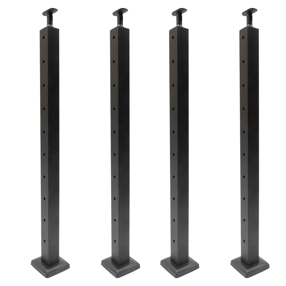 4X Cable Railing Post Railing Column 36"x2"x2" Level drilled Post Adjustable Top