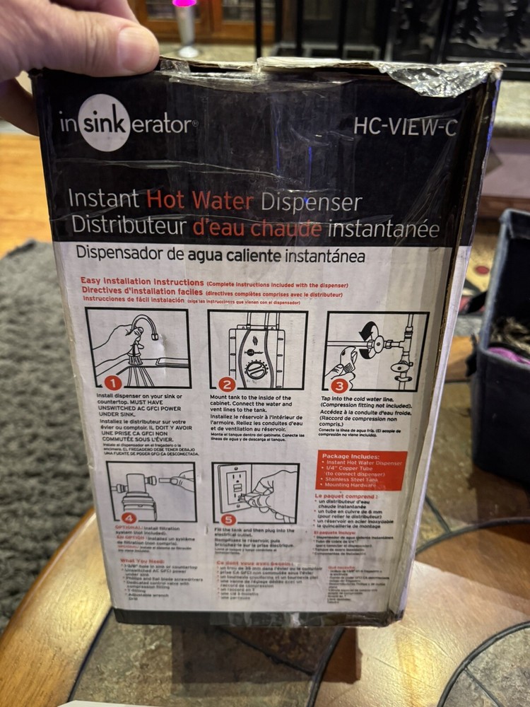 InSinkErator View Instant Hot & Cold Water Dispenser System, HC-View-C—Open Box