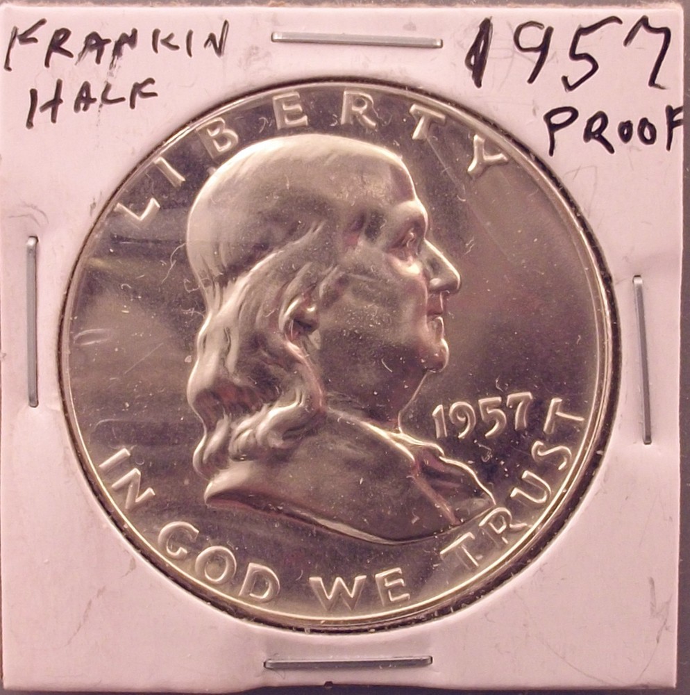 1957 Proof Franklin Half Dollar "90% Silver"