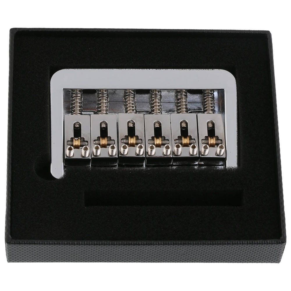 Adjustable Electric Guitar Bridge 10.5mm Spacing with fixed Roller saddle Chrome